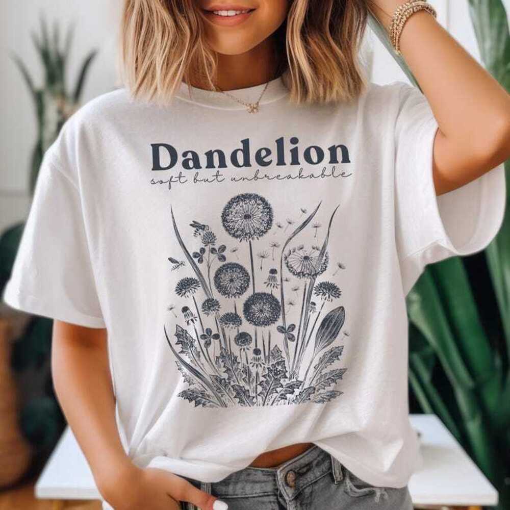 Dandelion T-Shirt, Wildflower Boho Graphic Tee
